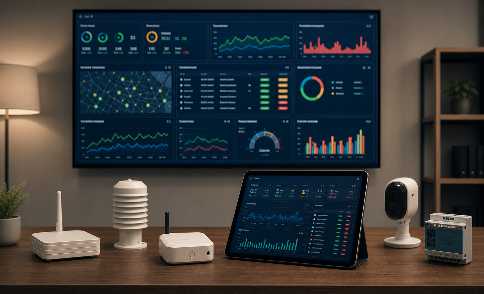 IoT operations dashboard with connected device monitoring